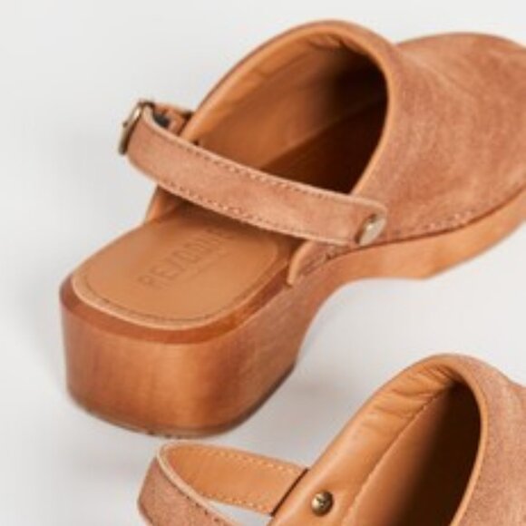 NEW RE/DONE Made In Italy Leather 70's Classic Clogs Cuoio for women 567mn - Picture 2 of 9